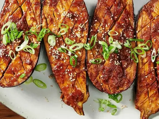 Miso Glazed Eggplant Steak